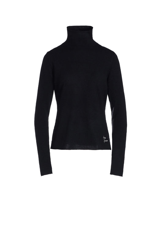 12G EMBROIDERY PLAIN WEAVE EMBROIDERY TURTLE NECK PO