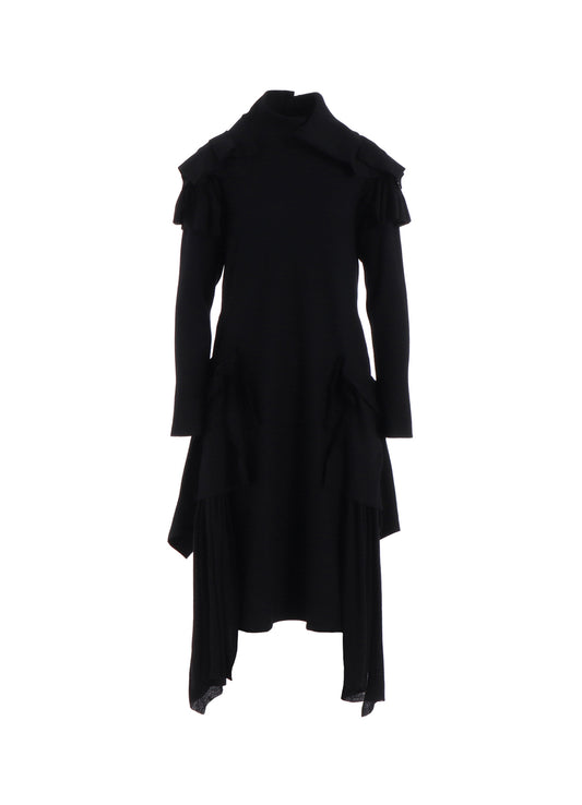 LUMINARY P SMOOTH DRAPED BOX DETAIL HN DRESS