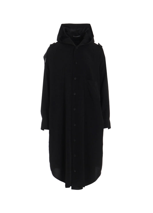 【1/11 10:00(JST) Release】TA/PE CREPE DE CHINE HOODED DRESS