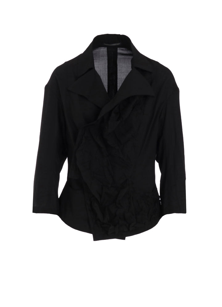 CUT-OUT COLLAR JACKET