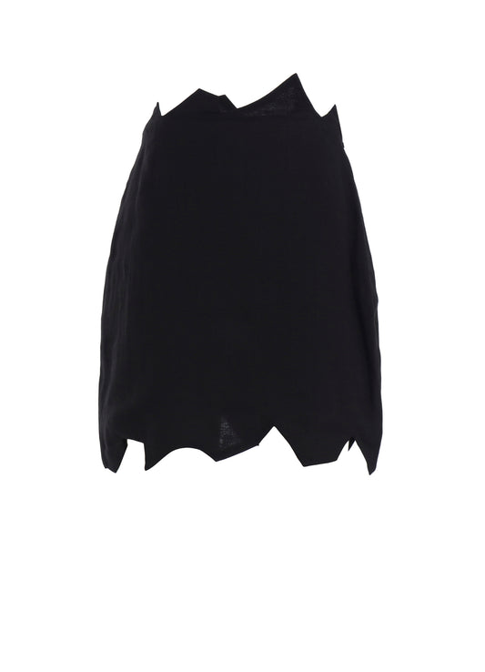 RAMIE TWILL ZIG ZAG MINI SKIRT