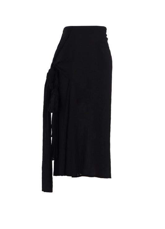 82 MODAL LAWN R FRONT KNOT DETAIL SKIRT