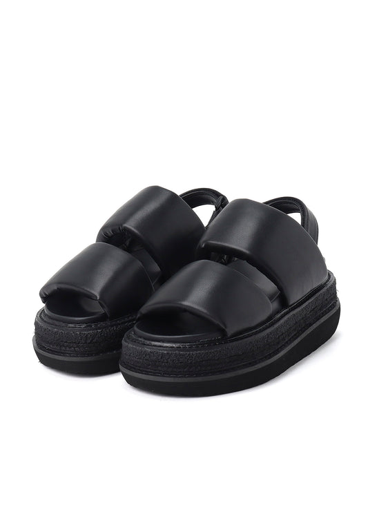 PU LEATHER FLATFORM SANDAL