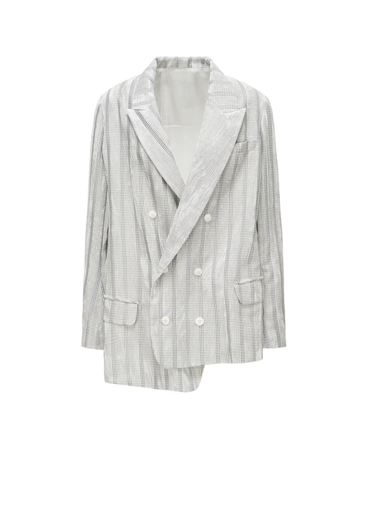 OPAL FINISHING VELVET ASYMMETRY DOUBLE B JACKET