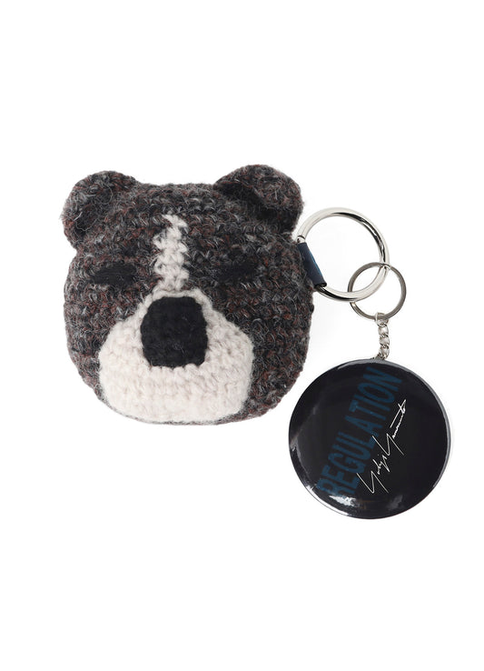 COMBINATION KNITTED KEY CHARM WITH MIRROR