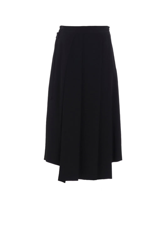 TA/PE CREPE DE CHINE UNBALANCED TUCK SKIRT