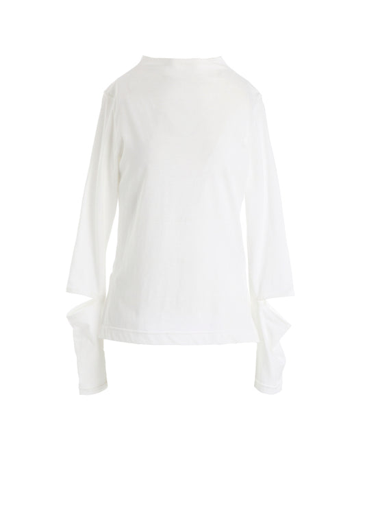 COTTON SINGLE JERSEY SLIT DETAIL T