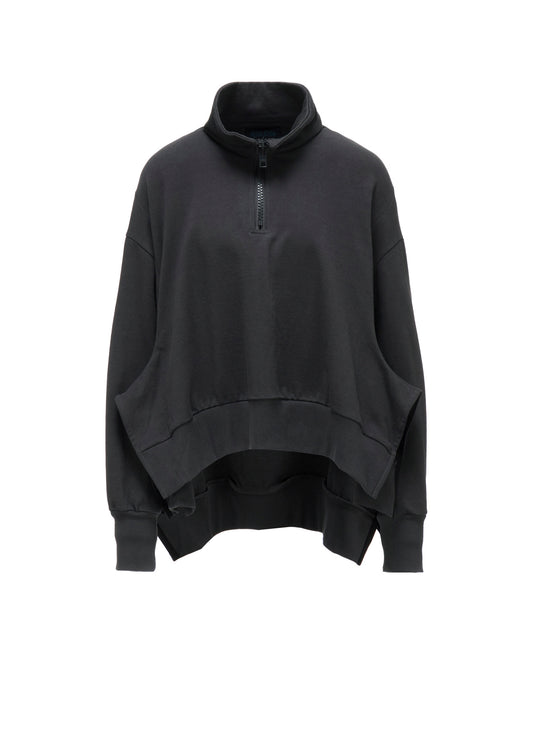 HEAVY WEIGHT FRENCH TERRY FLARED HALF-ZIP PULLOVER