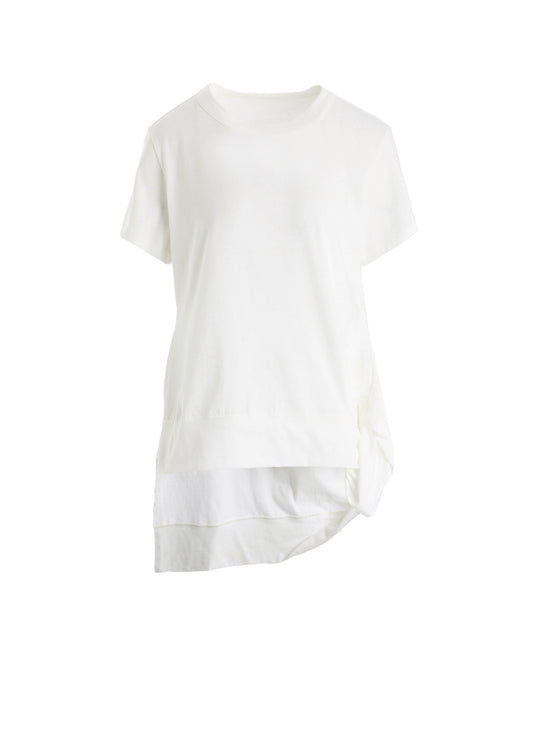 COTTON SINGLE JERSEY V TWISTED T-SHIRT