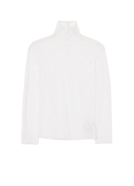 STREACH LACE TURTLENECK