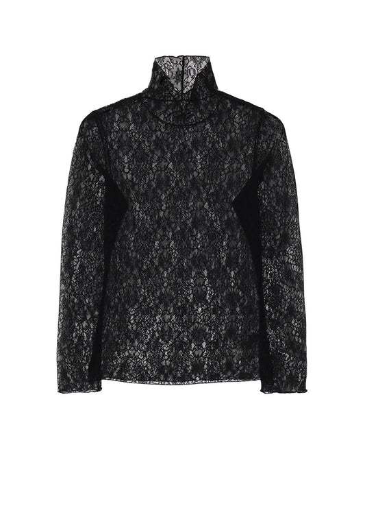 STREACH LACE TURTLENECK