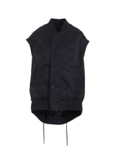 HIGH DENSITY Ny TWILL SLEEVELESS BOMBER JACKET