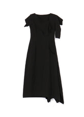 Cu/Li GABARDINE FLAP NECKLINE DRESS