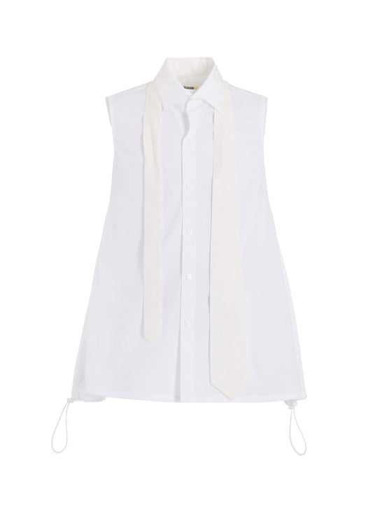 【12/6 10:00(JST) Release】BROAD R-SLEEVELESS TIE BLOUSE