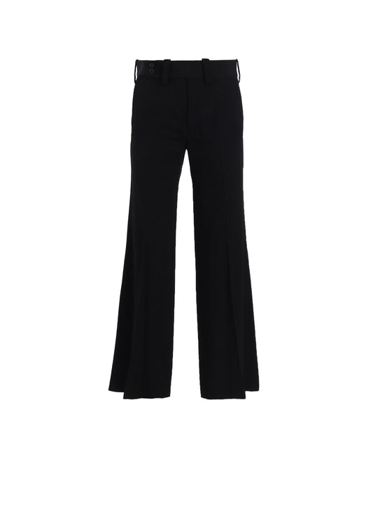 WOOL GABARDINE R-FLARE PANTS