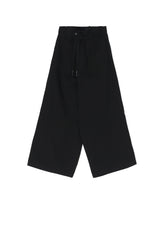 COTTON CANVAS WIDE LEG PANEL PANTS