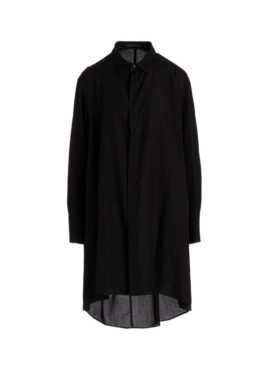 CELLULOSE POPLIN BACK FLARE SHIRT