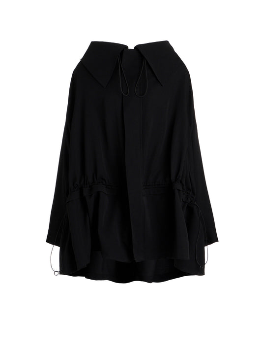 GABARDINE DRAWSTRING COAT