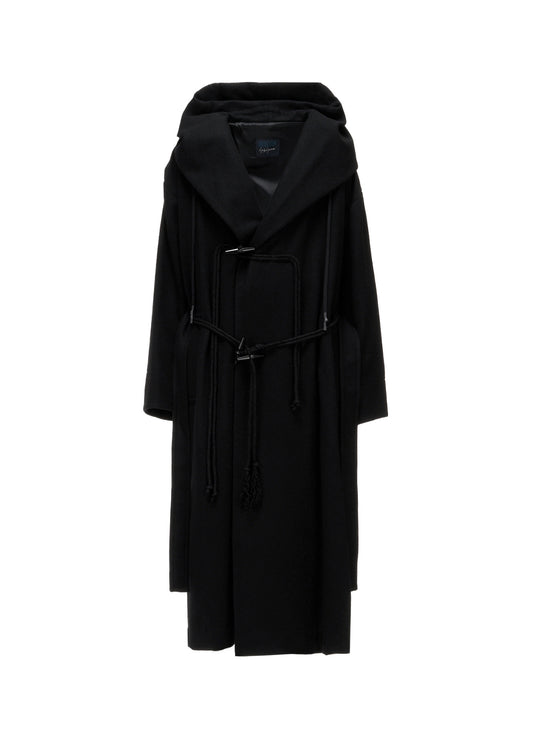 MELTON HOODED DUFFLE COAT