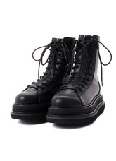 SOFT OIL LEATHER A F ZIP MILITARY BOOTS