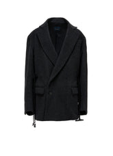 CASHMERE MIXED BEAVER TOGGLE B DETAIL JACKET