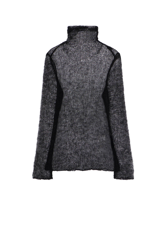 KID MOHAIR MIX HIGHNECK LONG SLV SWEATER