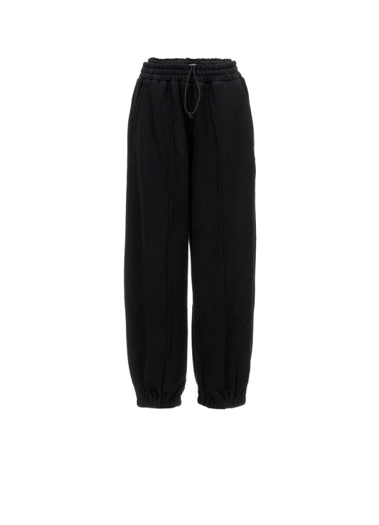 BRUSHED FRENCH TERRY DOUBLE WAIST SWEAT PANTS