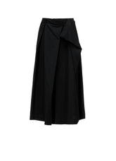 GABARDINE RANDOM TUCK DETAIL PANTS