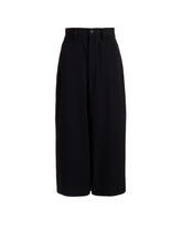 GABARDINE BACKSIDE TUCK BAGGY PANTS