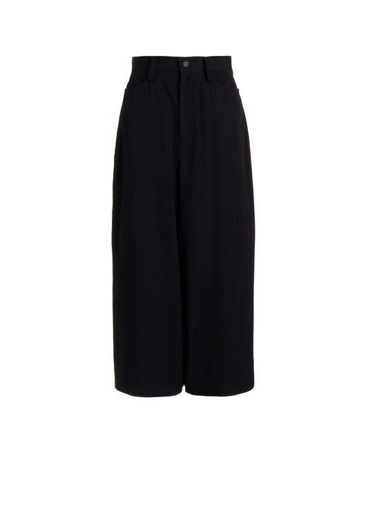 GABARDINE BACKSIDE TUCK BAGGY PANTS