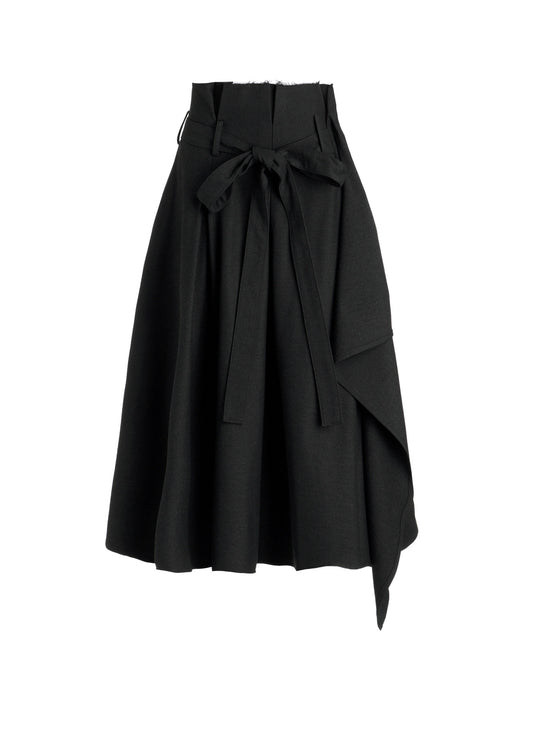 E/Ry TWILL TUCK&DRAPE WRAP SKIRT