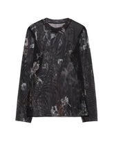 WOOLY TULLE PT CREWNECK LONG SLV T