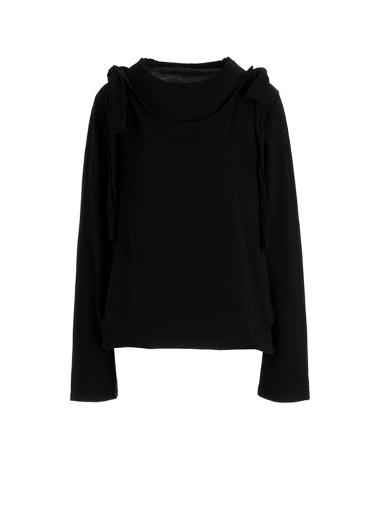COTTON SINGLE JERSEY STRAP DETAIL T