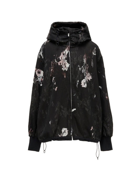 LACE FLOWER PT HIGHNECK HOODY