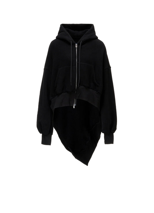 Liy/C BRUSHED FRENCH TERRY UNBALANCED HOODY