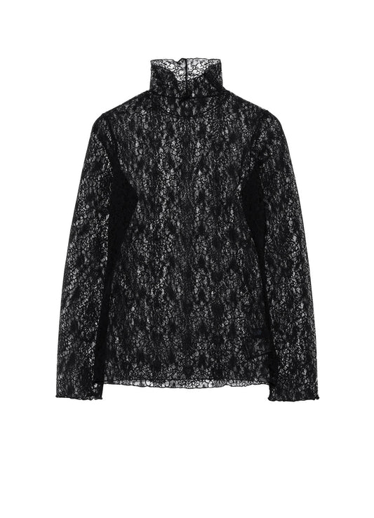 STREACH LACE TURTLENECK