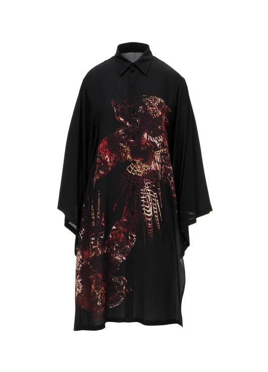 14MOMME DE CHINE PT ASYMMETRIC KIMONO BLOUSE