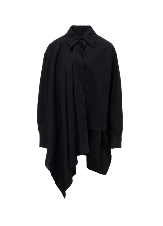 BROAD R LONG ASYMMETRIC BLOUSE