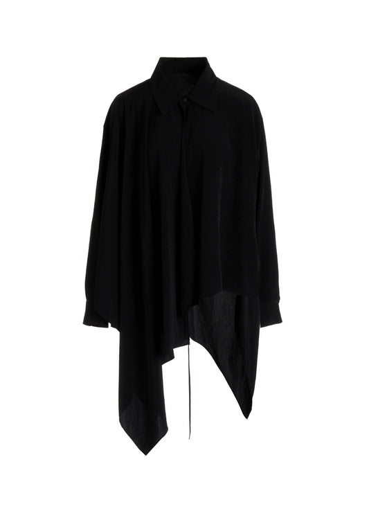 Ta/Pe CREPE DE CHINE R LONG ASYMMETRIC BLOUSE