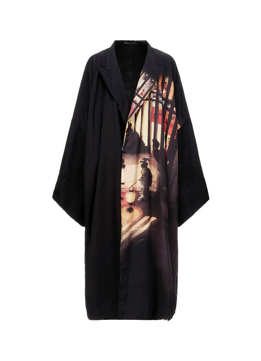 NIGHT SCENE IN YOSHIWARA PEAKED LAPEL CARDIGAN