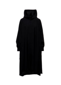 Ta/Pe CREPE DE CHINE HOODED RAGLAN SLV DRESS