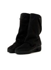 SHEEP SUEDE BK DRAPED BOOTS
