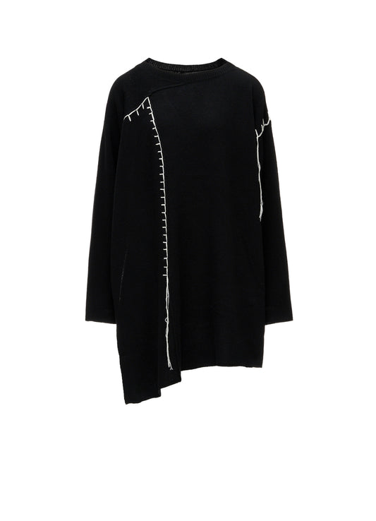 RIB EBROIDERY PULLOVER