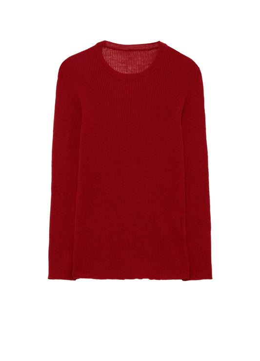 RIB ROUND NECK PULLOVER