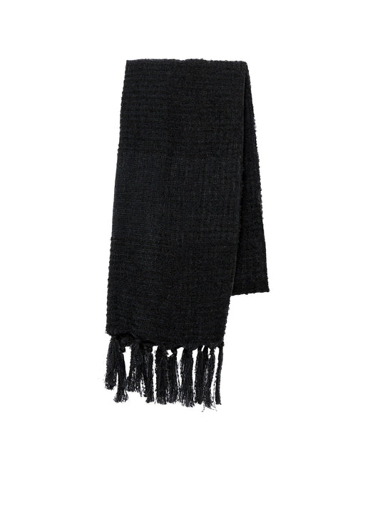 W/RING YARN PLAID STOLE