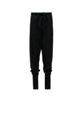 GABARDINE RIBBED HEM PANTS