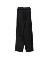 8OZ UNEVEN YARN DENIM B W BELT DETAIL PANTS