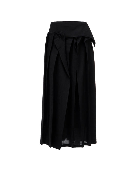 SOFT WOOL REVERSE TUCKED SKIRT