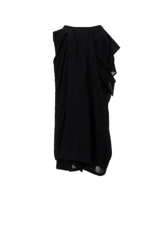 SOFT WOOL R SLIT LAYERED SKIRT