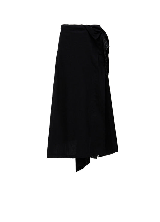 SOFT WOOL L DOUBLE LAYERED SKIRT